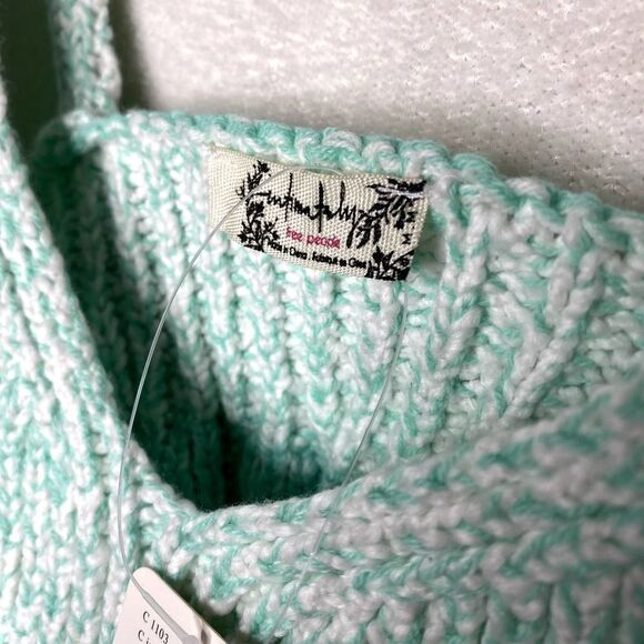 Free People Intimately Here All Day Knit Bralette Brami Crop Top Blue Medium - Picture 4 of 10